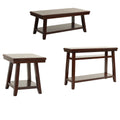 3 Piece Occasional Table Se, Coffee Table, End Table & Sofa Table - Walnut