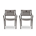 Cast Aluminum Dining Chair With Hand Crafted Details - Bronze
