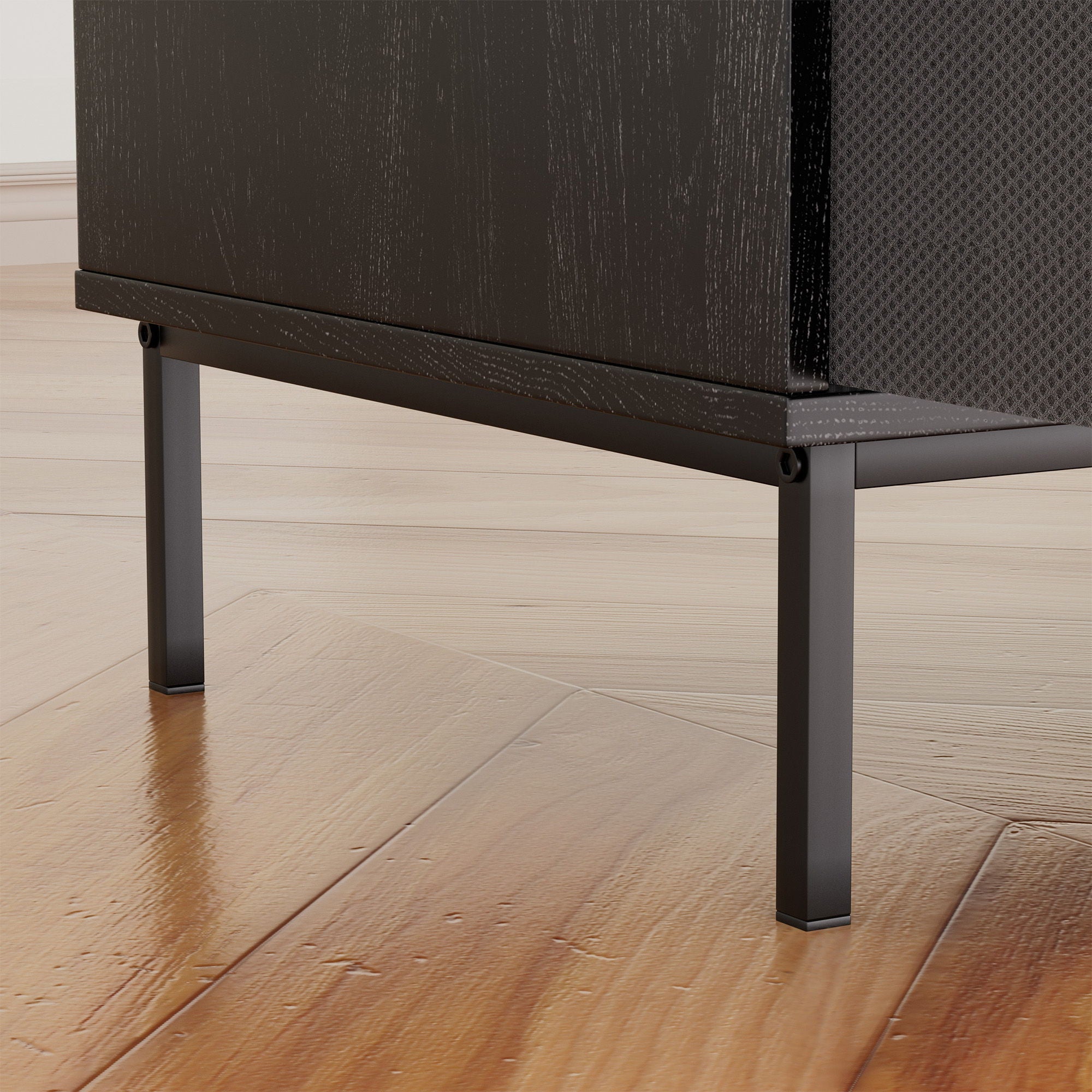 Eco-Friendly Vinyl Record Player Stand With Flip-Top Storage, Media Console With Dual Outlets And Dustproof Drawers
