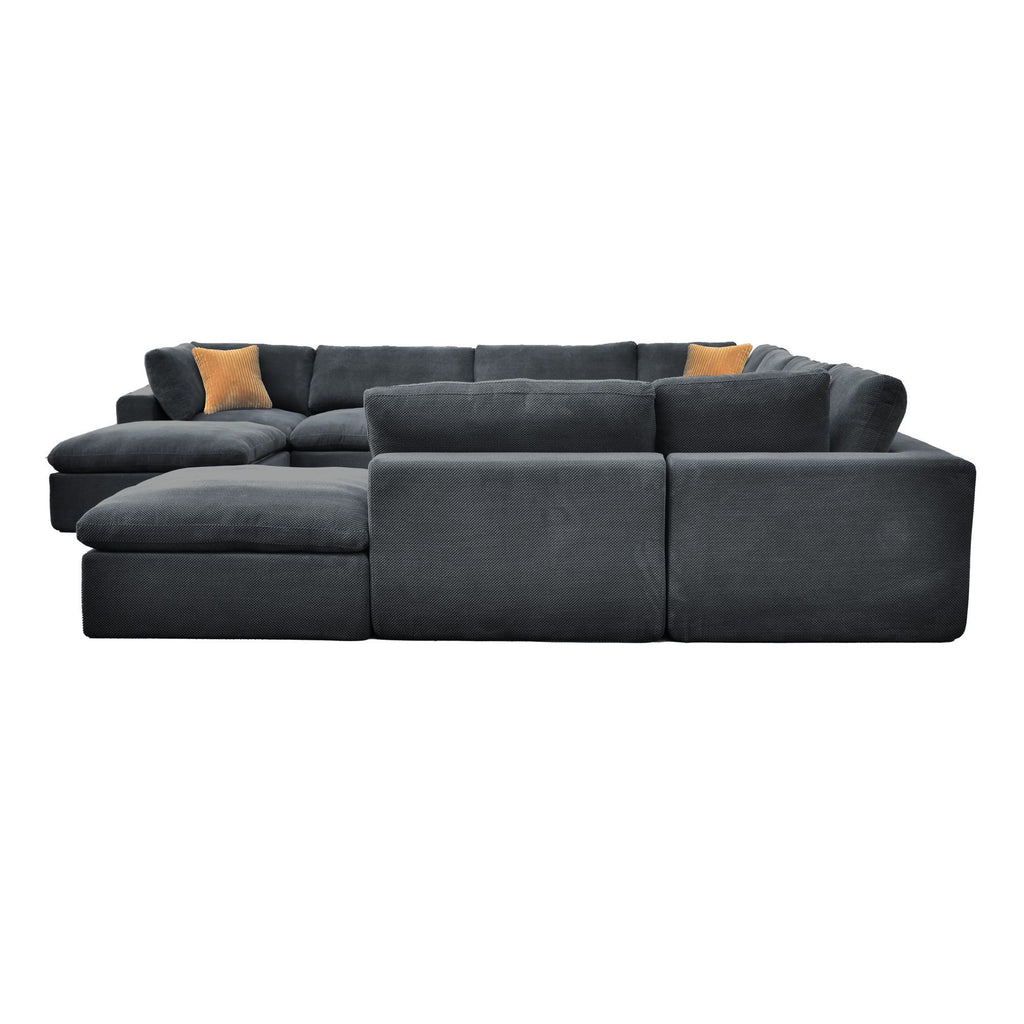 Custom Configuration Modular Sectional With Toss Pillows