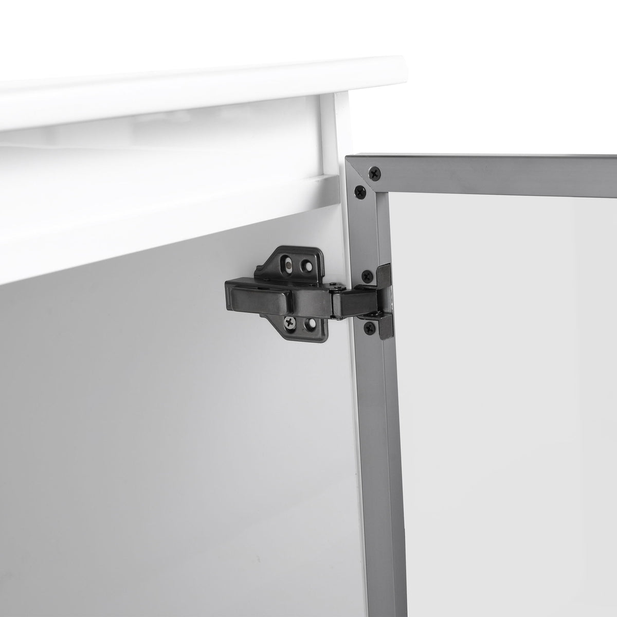 36" (35 1 / 4") Wall Mounted Bathroom Vanity, Cabinet With Half Door (Excluding Sink) - Glossy White