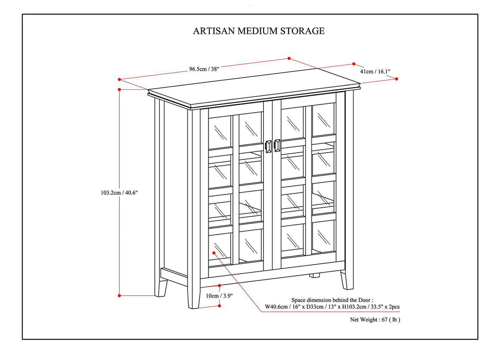 Artisan - Medium Storage Cabinet - Light Brown