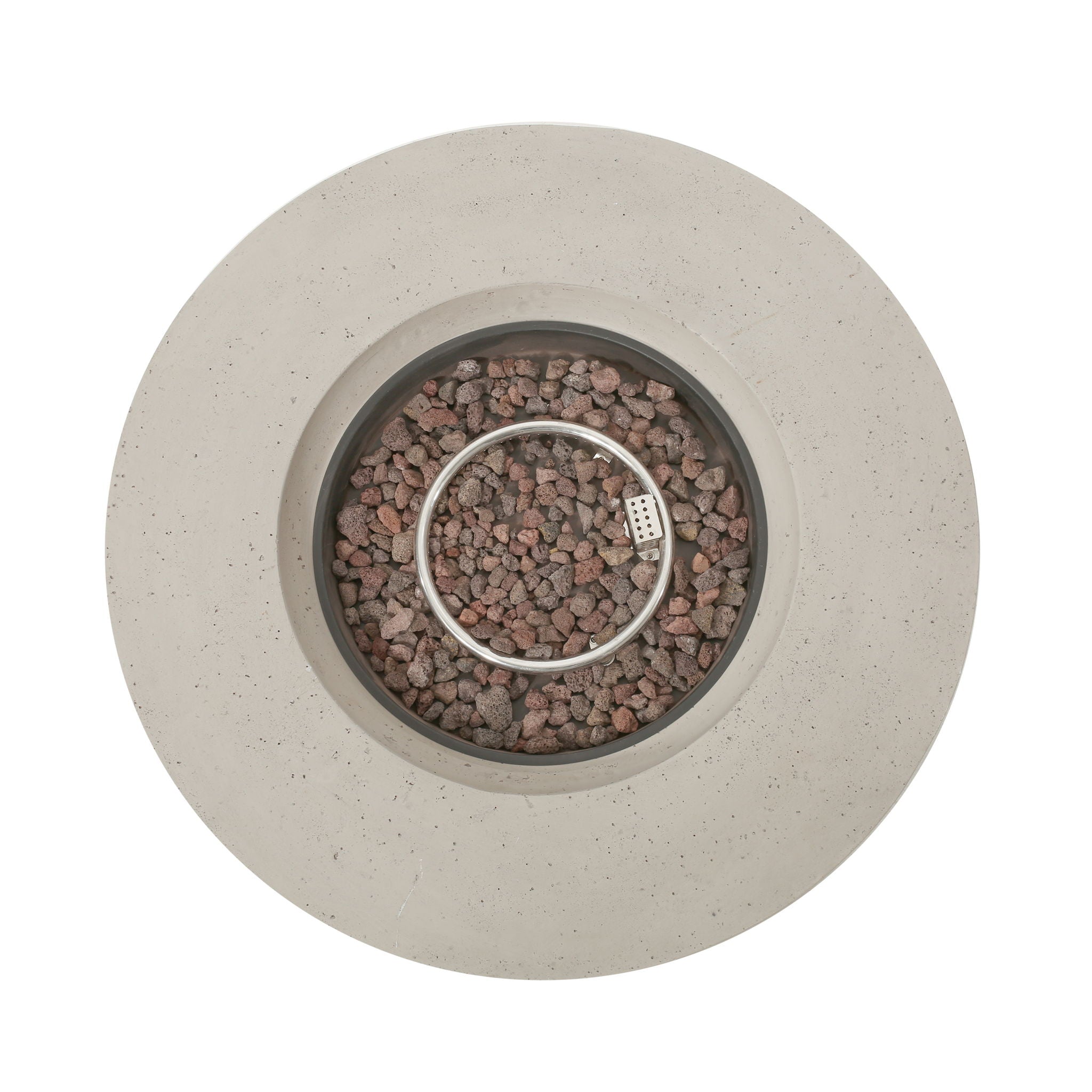 Modern Lightweight Concrete Outdoor Circular Fire Pit 50, 000 Btu