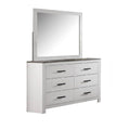 1 Piece Dresser 2 Tone Sleek 6 Drawers Bedroom Furniture - White