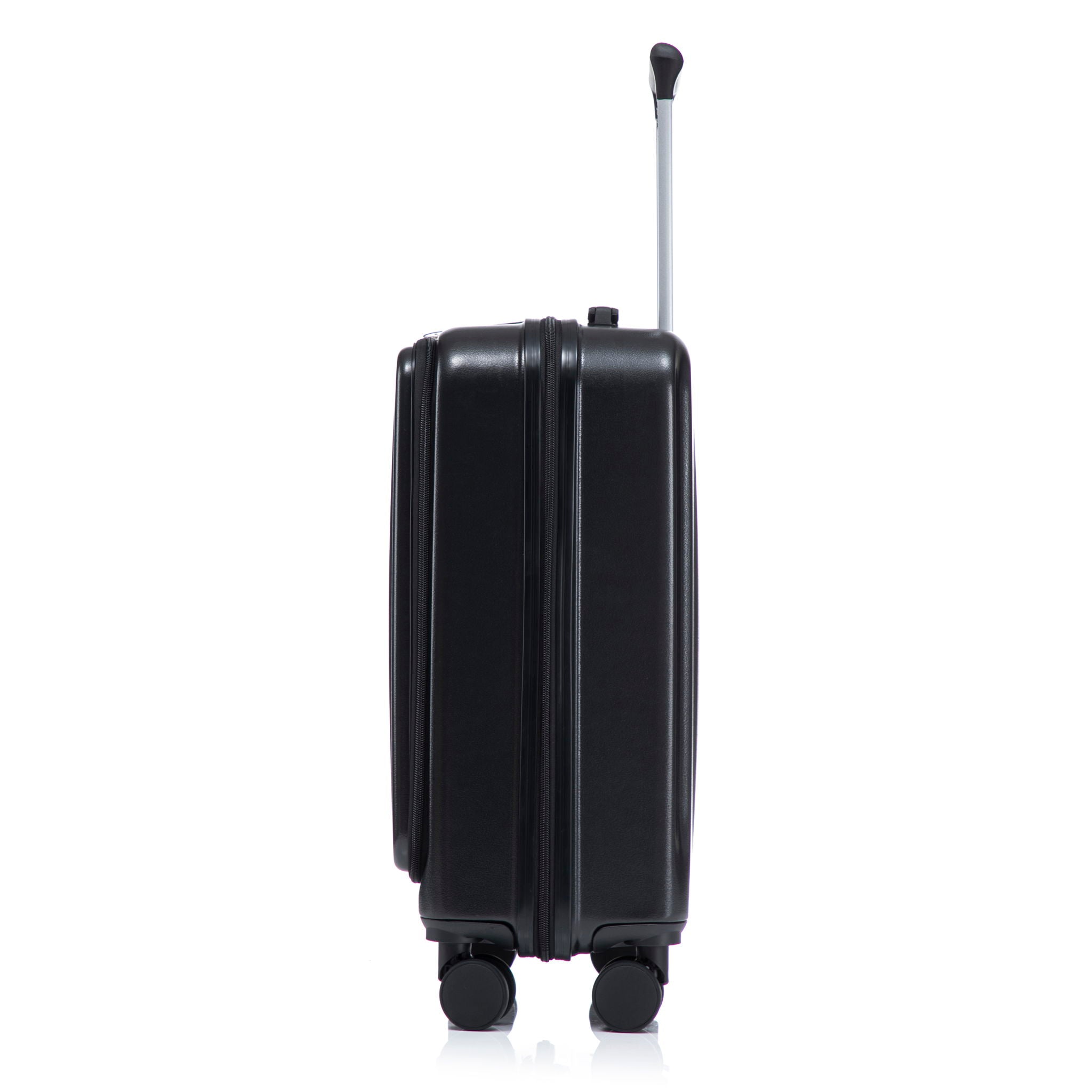 Luggage Set With Cosmetic Case, Combination Lock, Front Opening Design