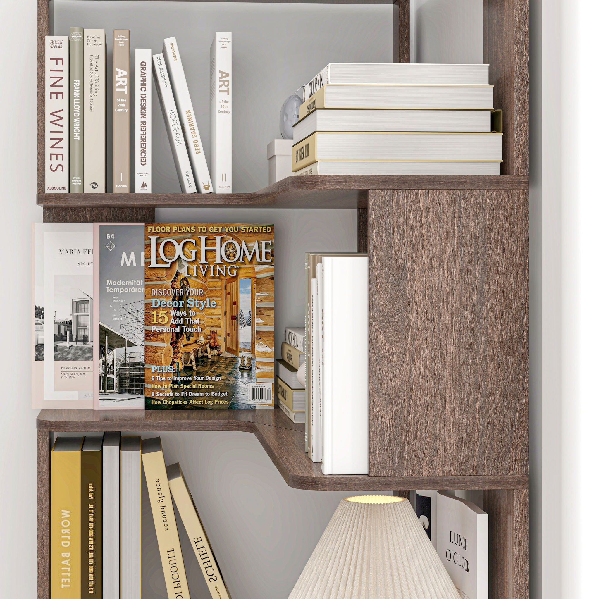 L-Shaped Design Corner Bookshelf