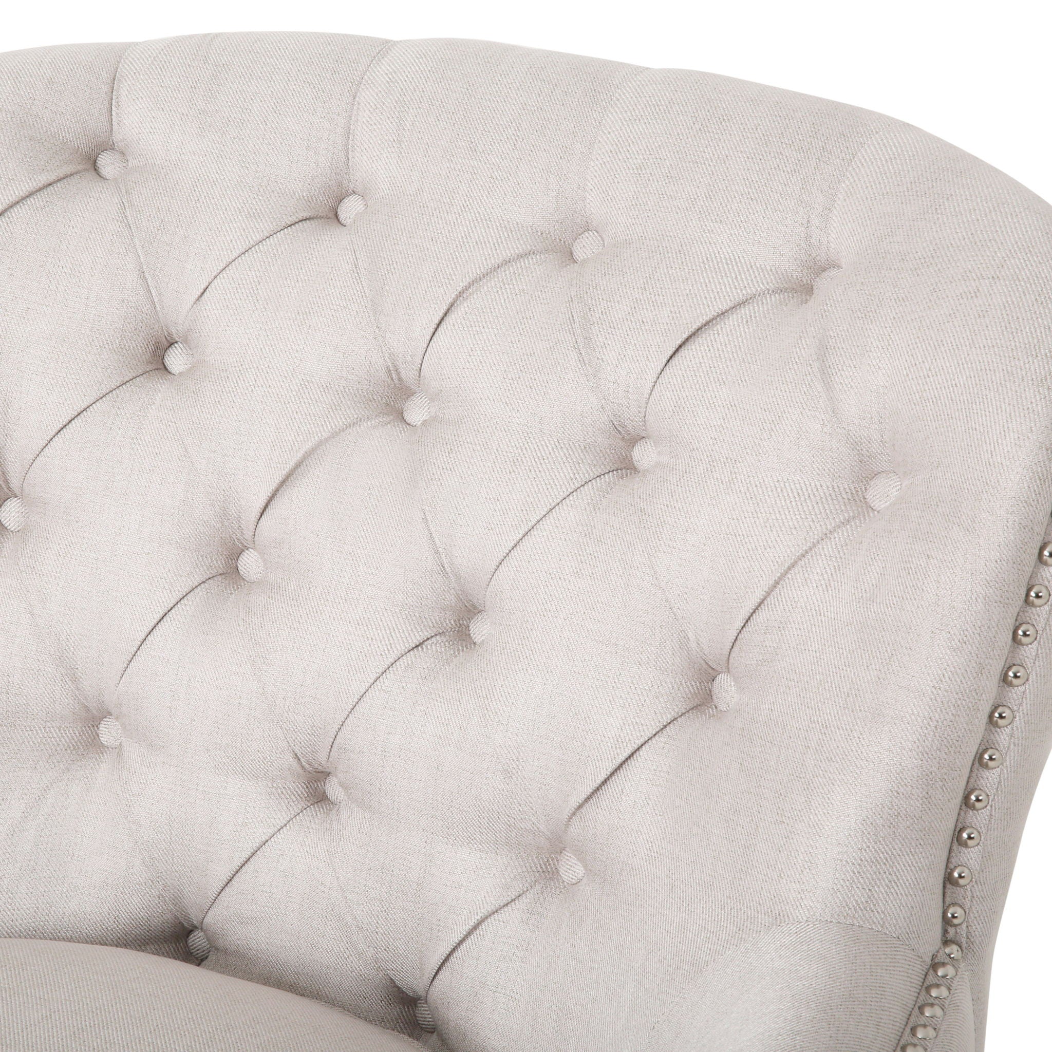 Stylish Club Chair And Ottoman Set With Birch Legs - Wheat