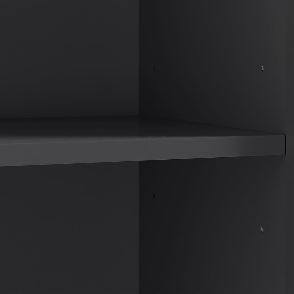 Modern Tall Storage Cabinet With Tilt-Out Compartment, Adjustable Shelves