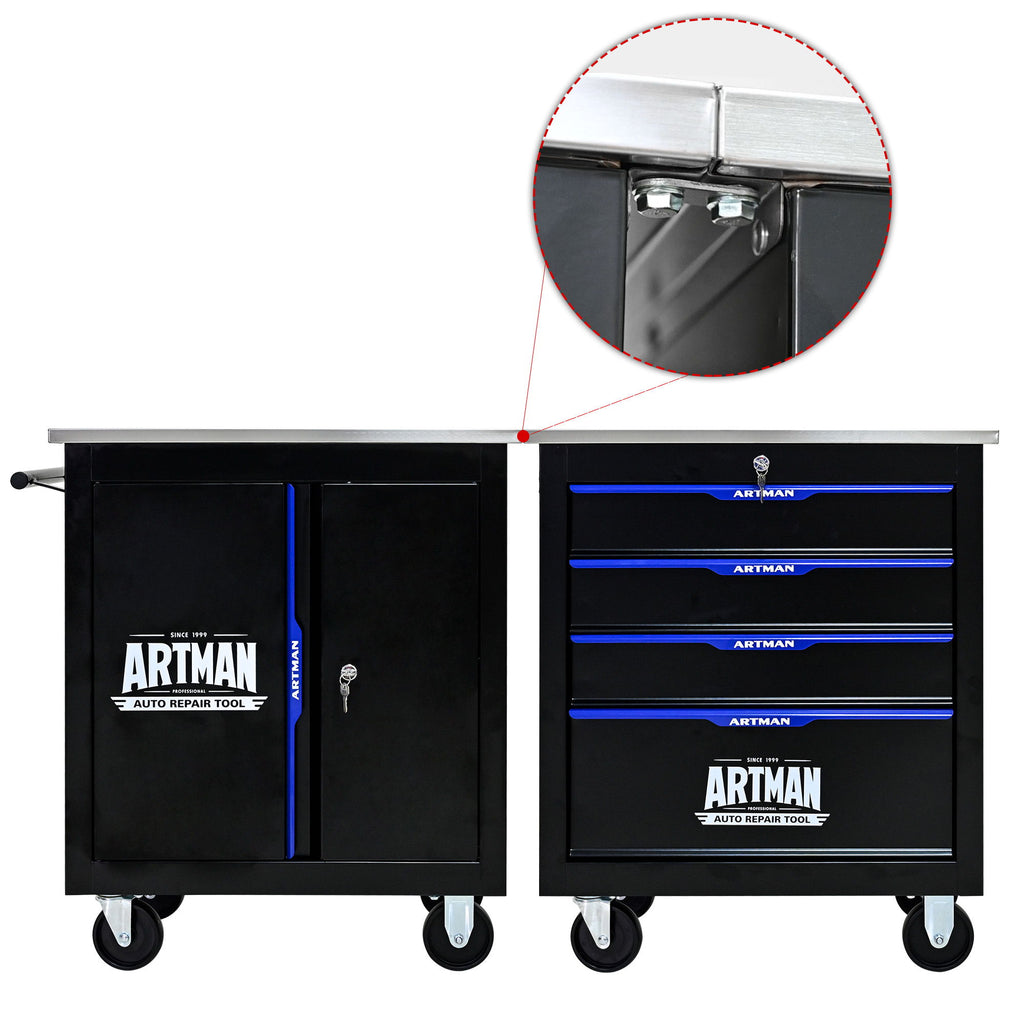 Drawer Multifunctional Tool Cart With Wheels