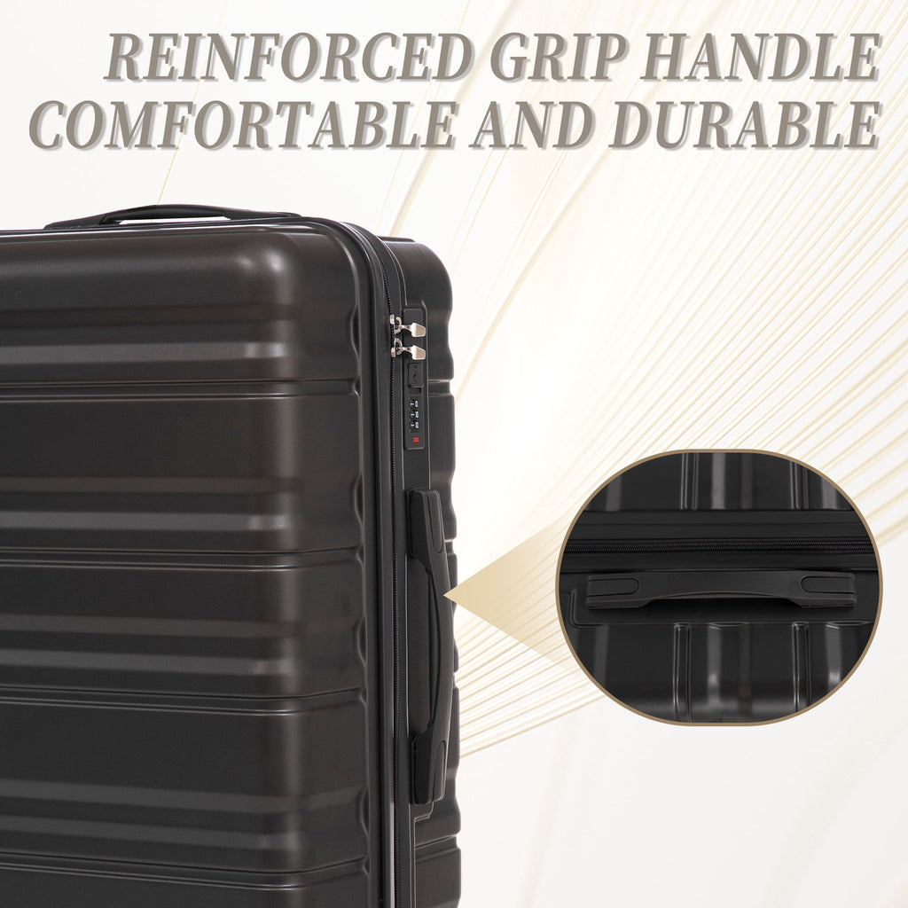 Tourist 3 Piece Luggage Set, Combination Lock, Durable Hard Shell With 360° Silent Wheels