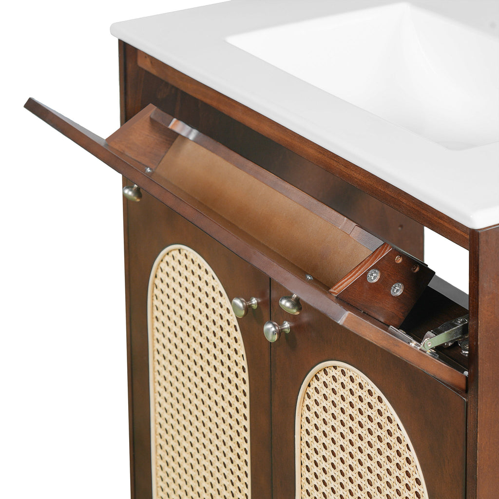 Modern Bathroom Vanity With Sink, Cabinet With Adjustable Shelf