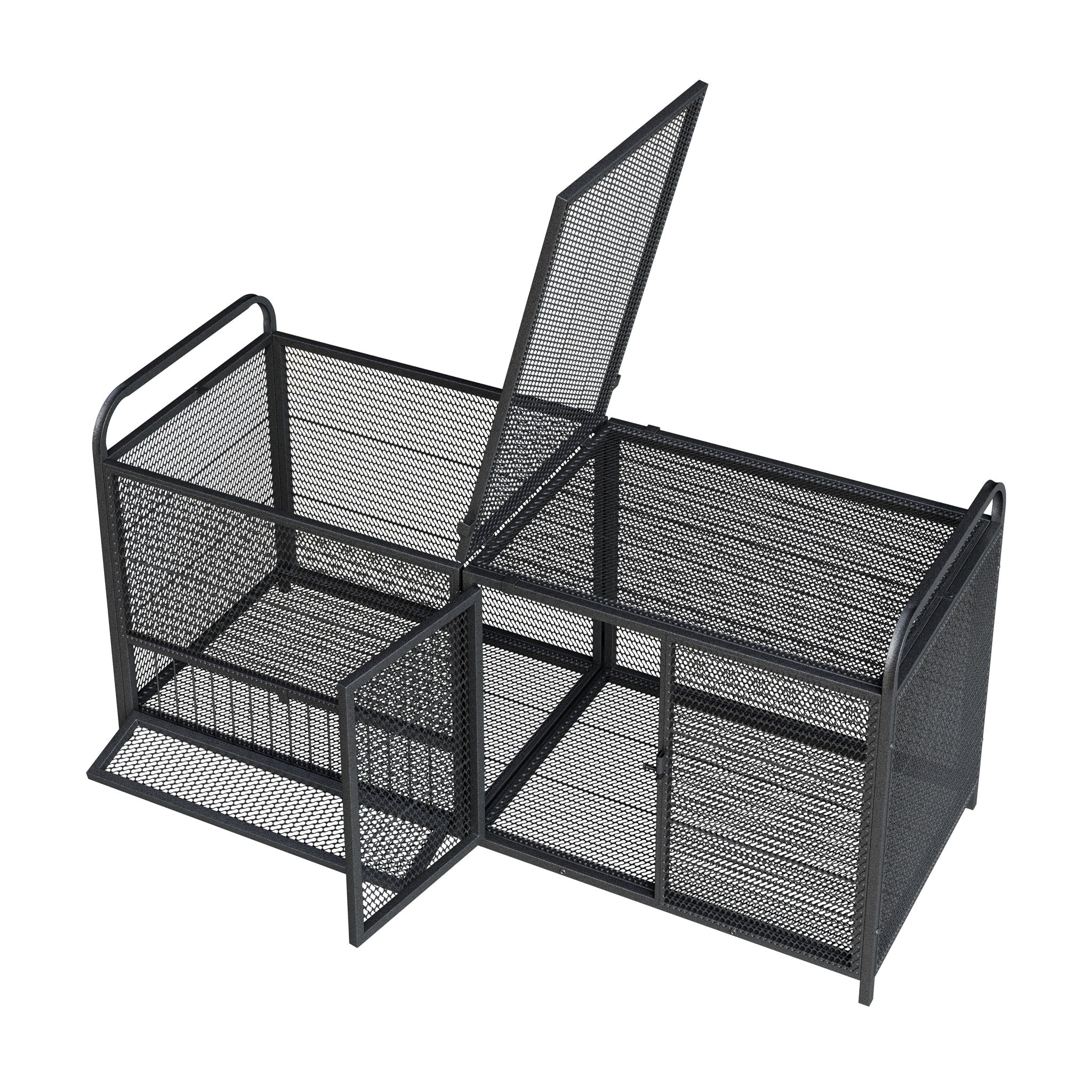 Chicken Cage, Poultry Breeding Coop - Black / Silver
