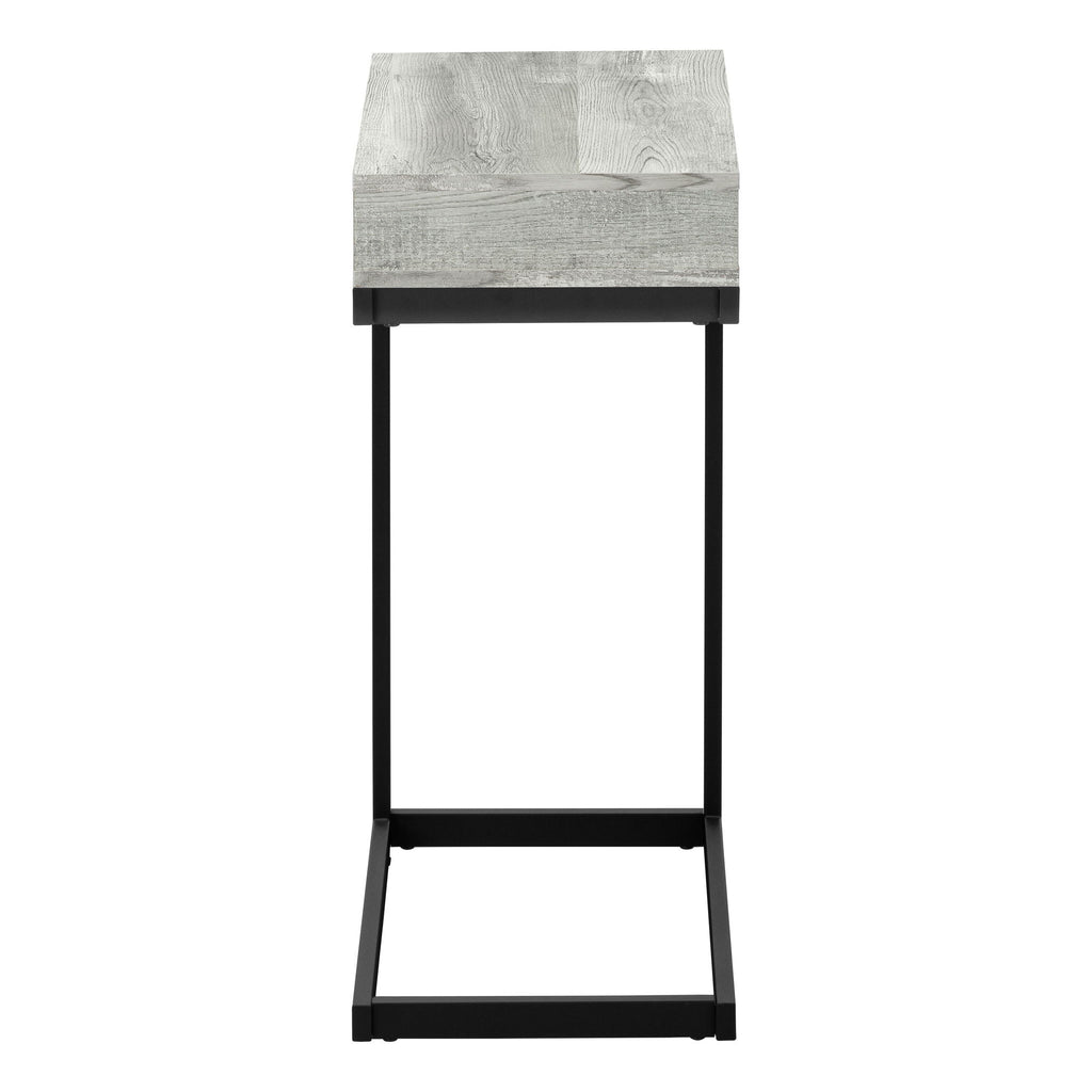 Accent Table, C - Shaped Stylish Modern - Gray