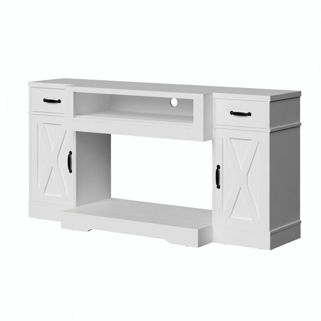 TV Stand With Adjustable Shelves & Double Doors