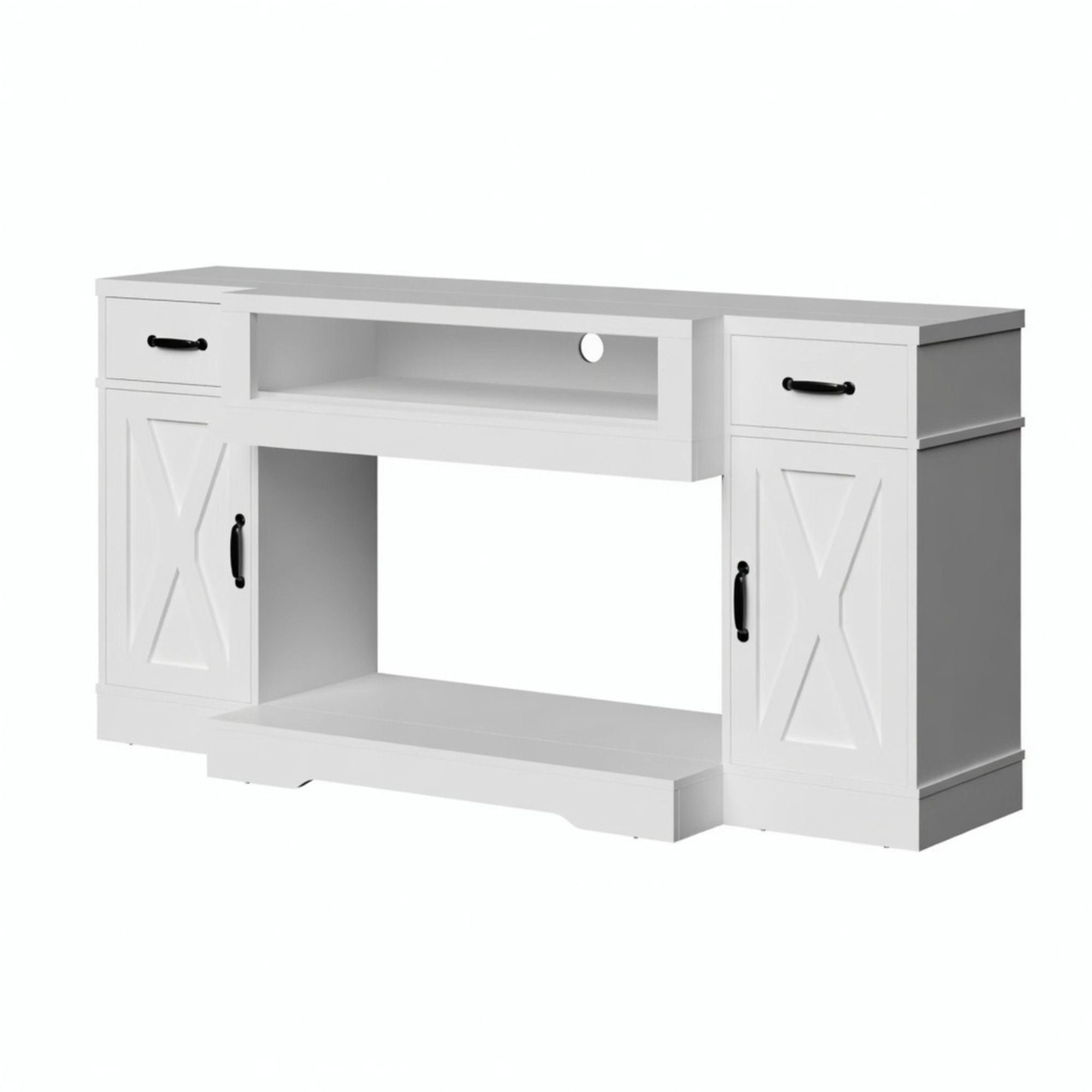 TV Stand With Adjustable Shelves & Double Doors