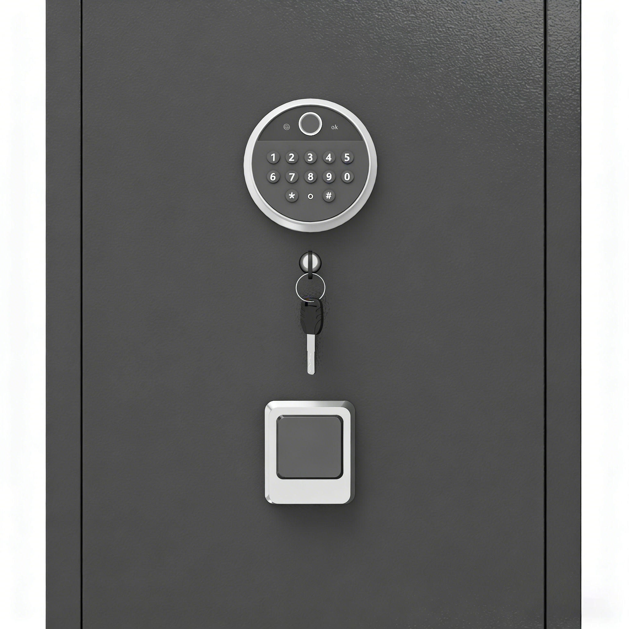 Rifle Safe, Biometric & Keypad Lock, Adjustable Gun Racks With Built In Alarm System