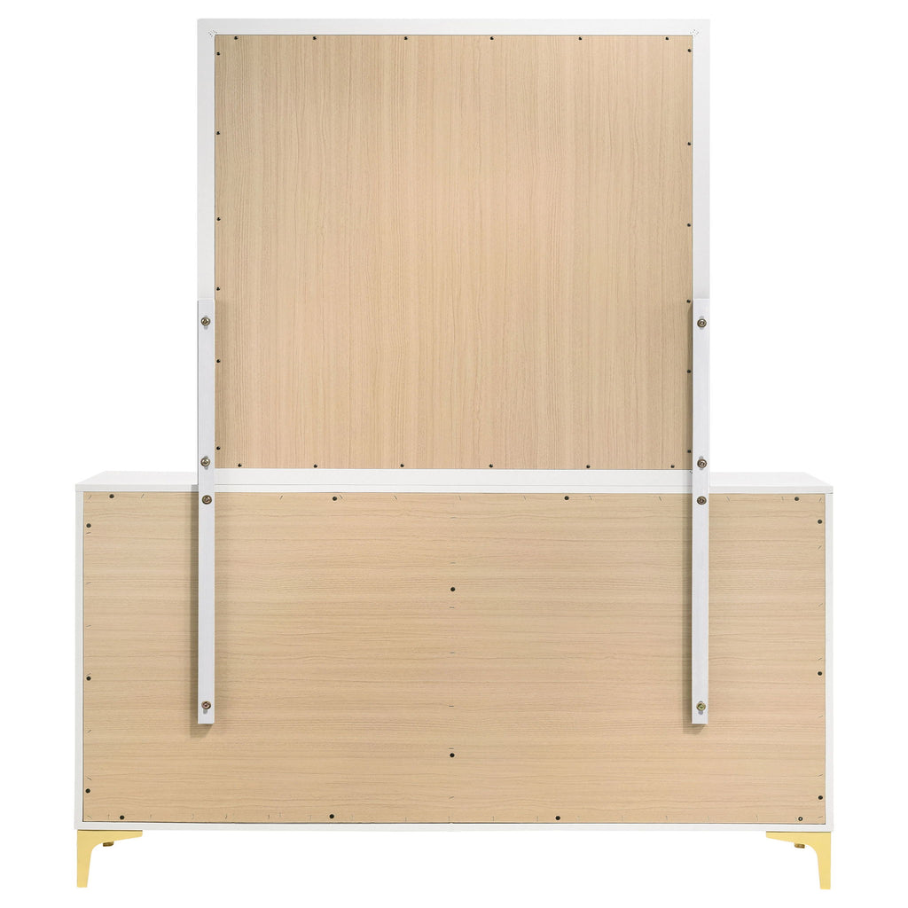 James - 6 Drawer Dresser With Mirror - White