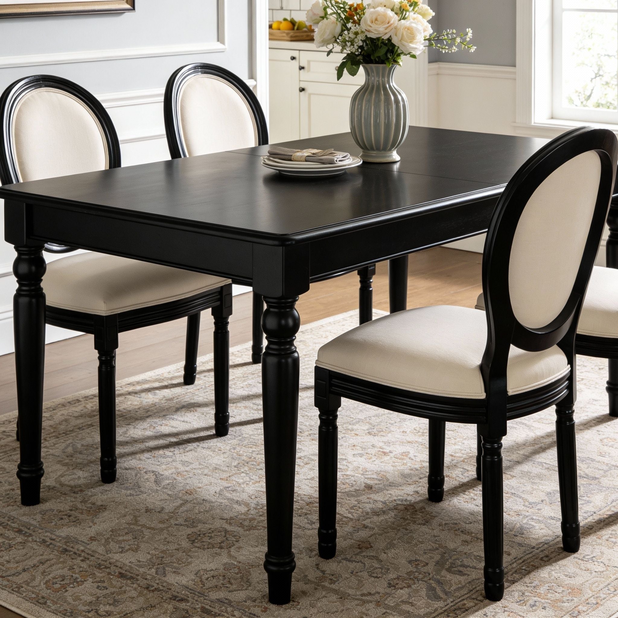 Upholstered & Round Back Dining Chairs (Set of 2)