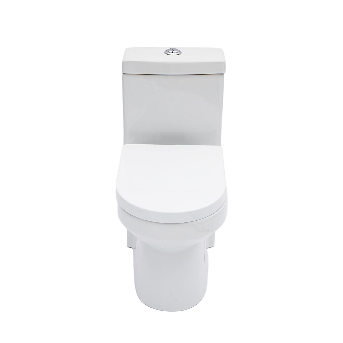1 Piece Toilet For Bathroom, Dual Flush 1.1 / 1.6 Gpf, Soft Closing Seat - White