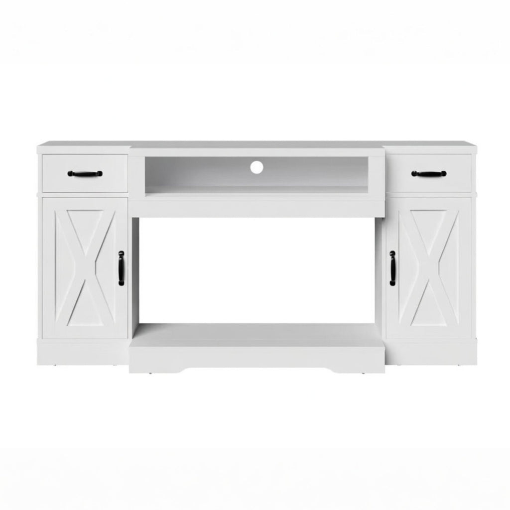 TV Stand With Adjustable Shelves & Double Doors