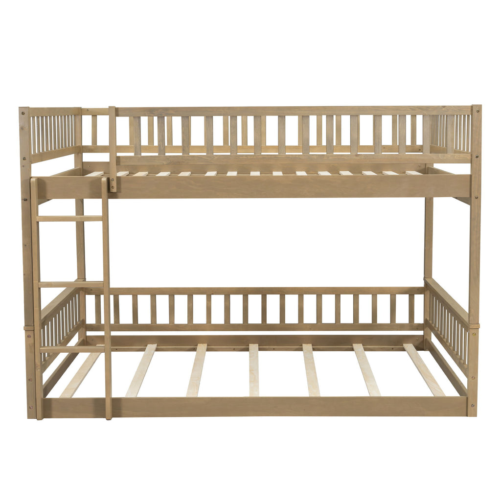 Bunk Bed With Ladder And Guardrails