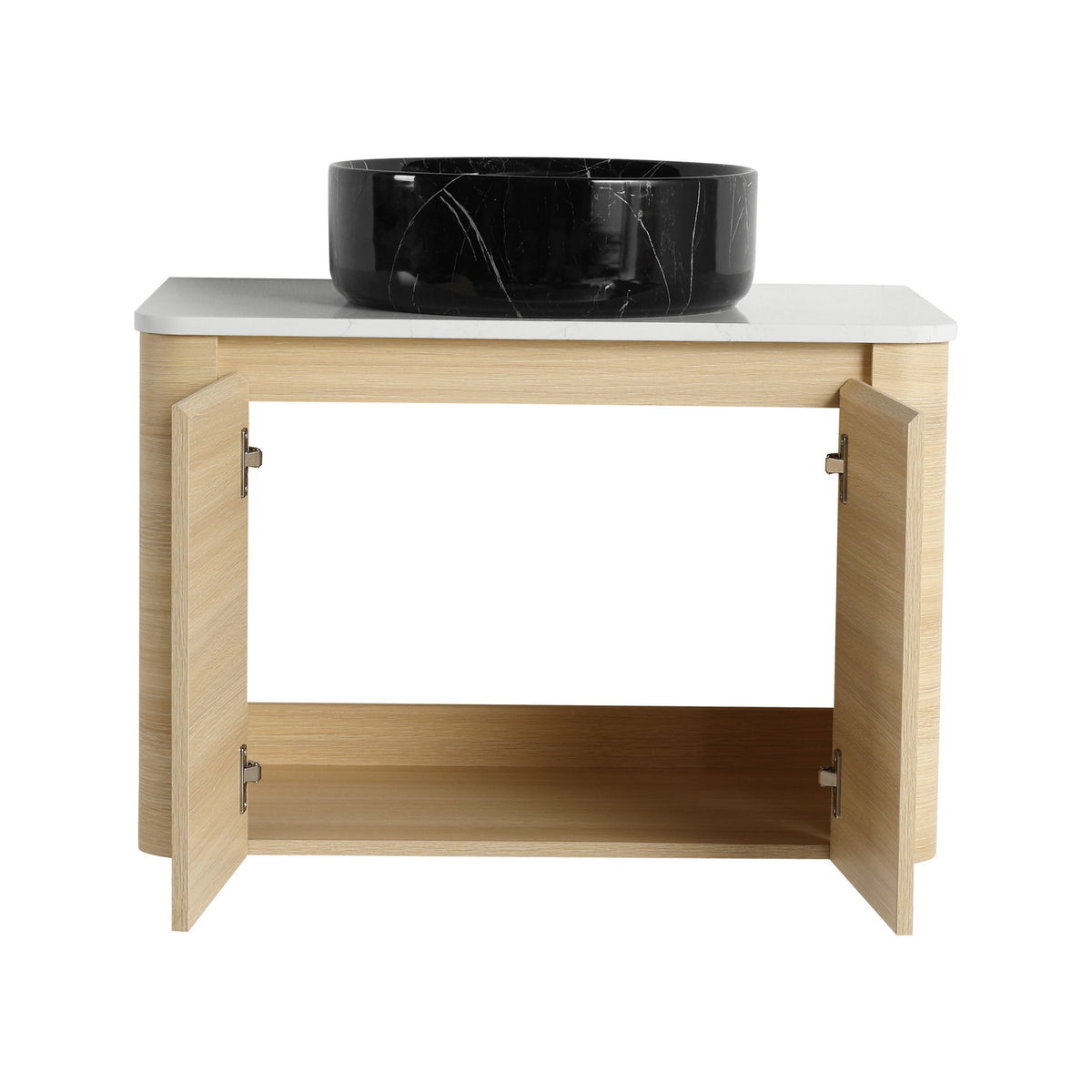 Mounted Bathroom Vanity & Art Sink & 2 Soft Close Doors