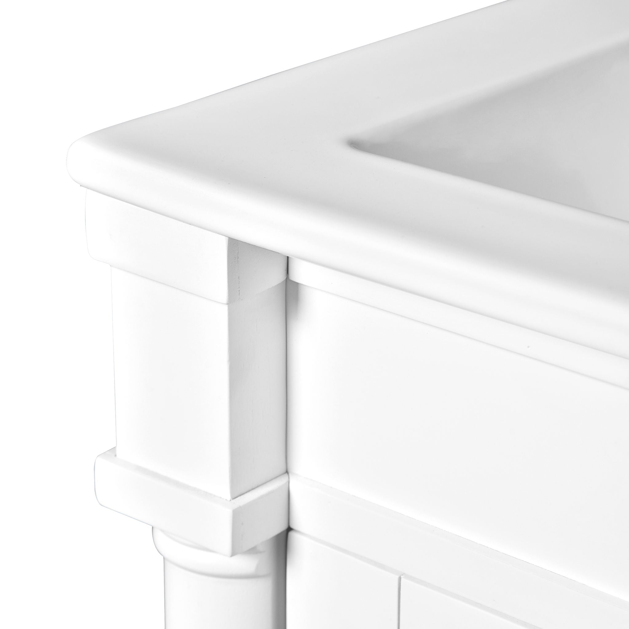 Bathroom Vanity With Sink, Storage Cabinet With Door, Drop In Sink, Compact Freestanding Design