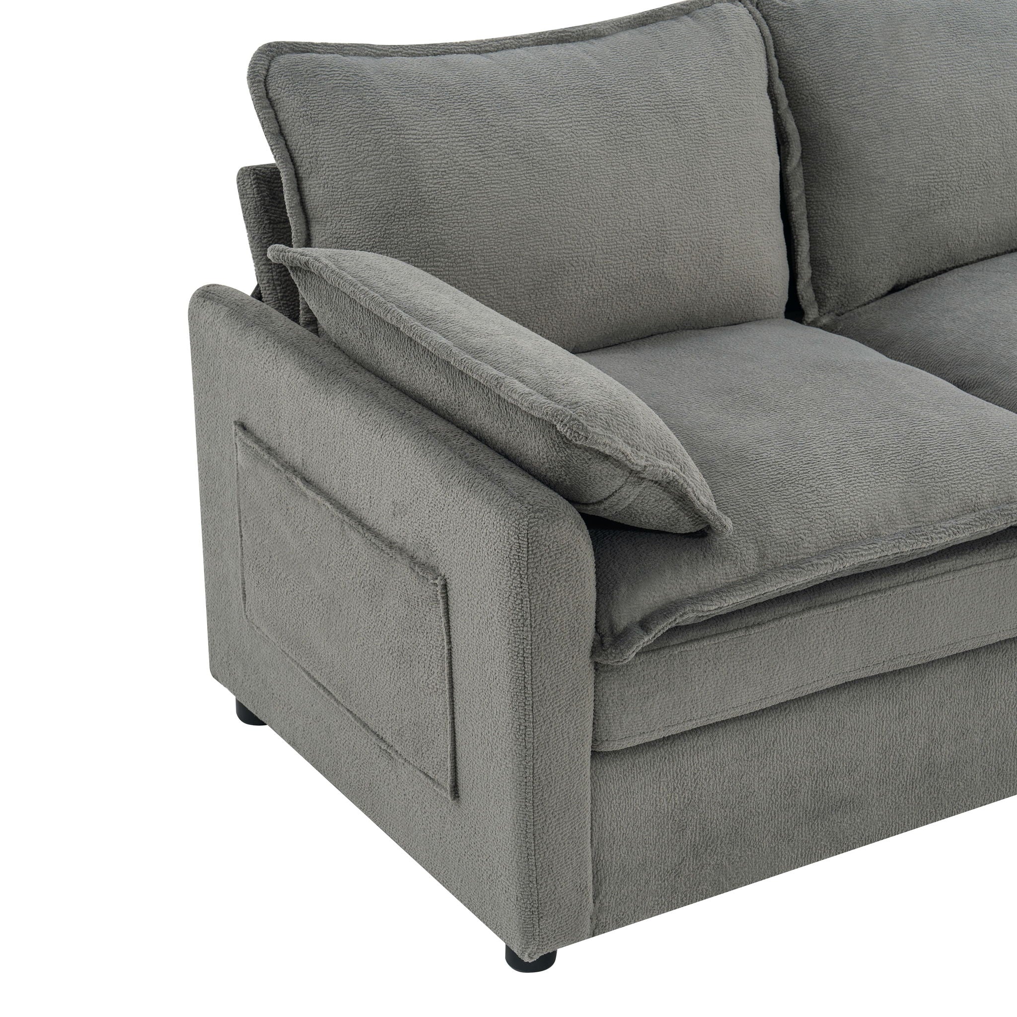 Modern Single Seat Accent Chair With Side Storage Pockets