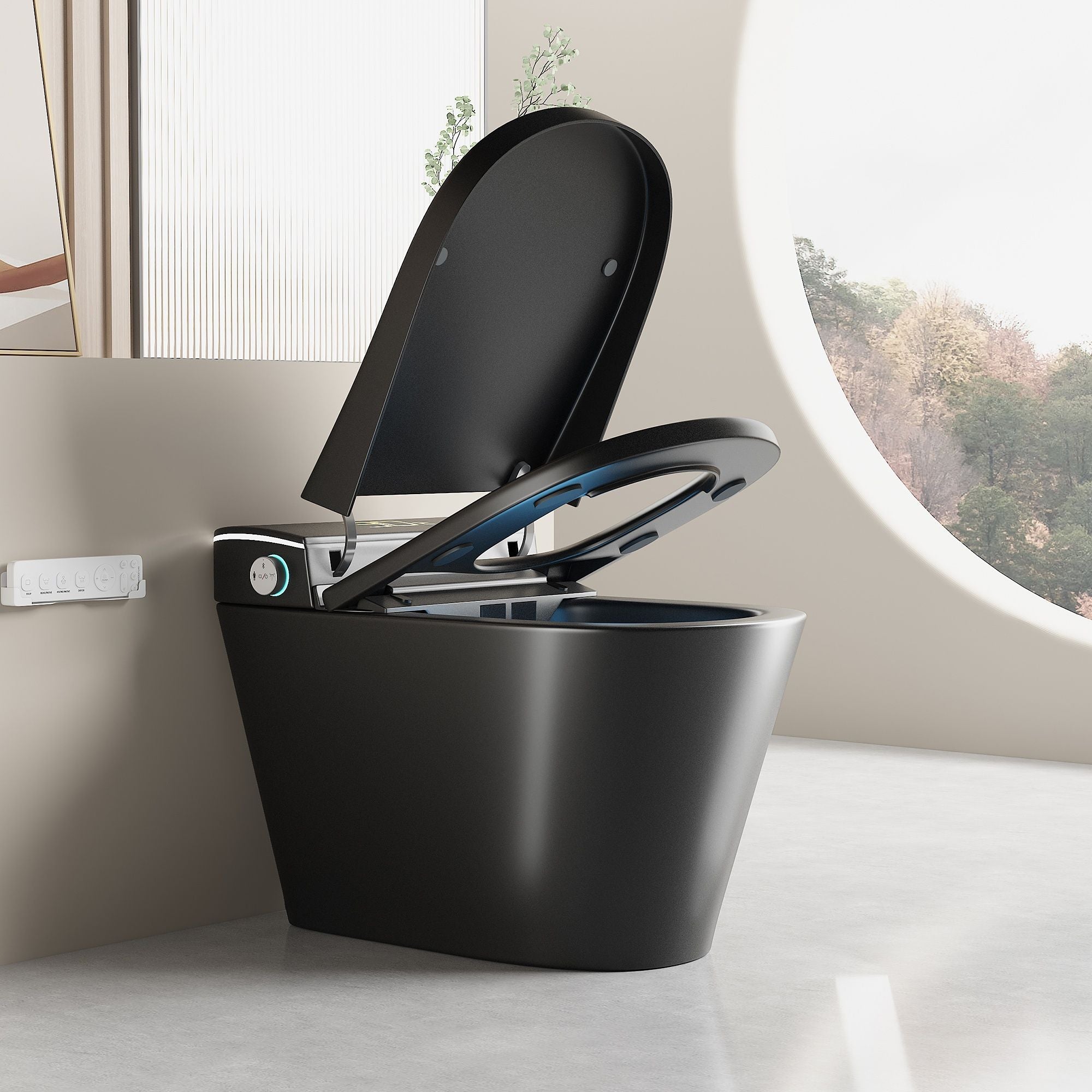 Smart Bidet Toilet With Auto Open / Close Seat, Warm Water Wash, Heated Seat, And Wireless Remote Control