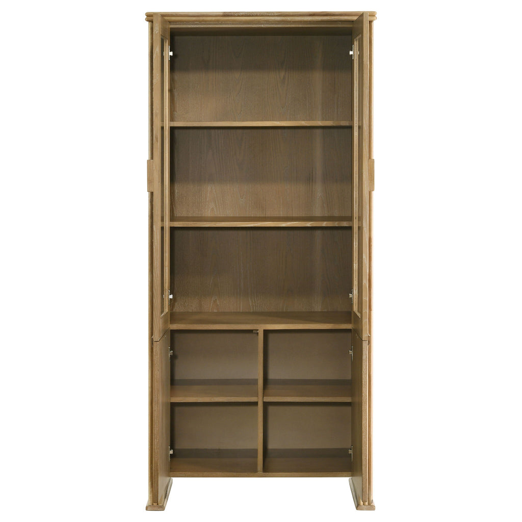 Dreydon - 4 Door Display Cabinet - Light Brown