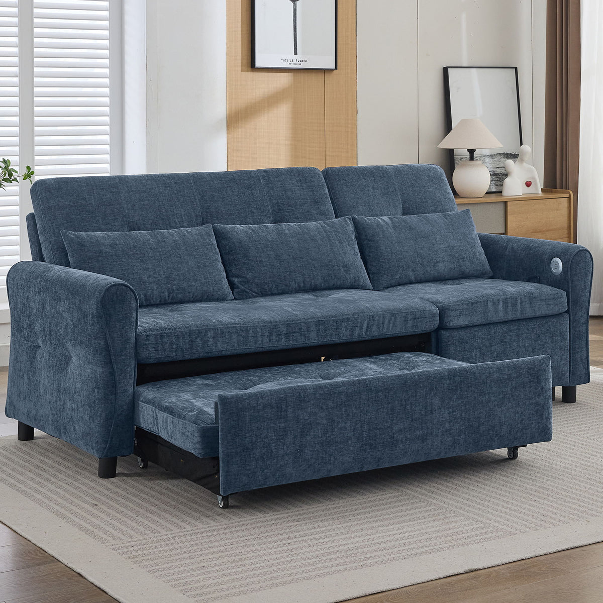 3 Seater Sofa Bed And Reversible Recliner