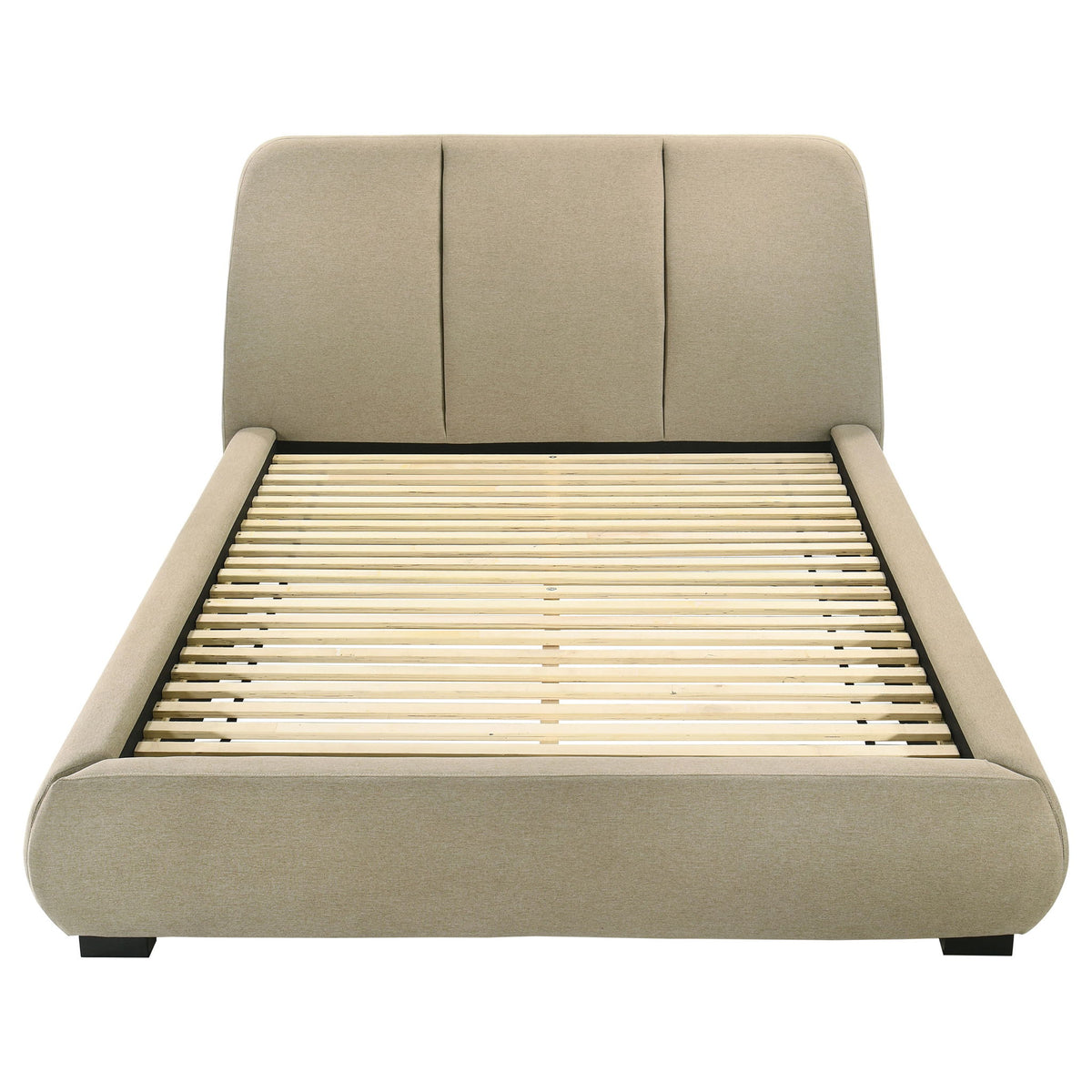 Modern Upholstered Platform Bed With Tufted Headboard