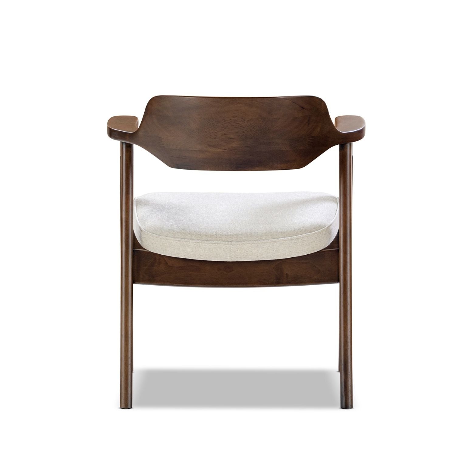 Hayes - Curved Dining Arm Chair - Light Beige