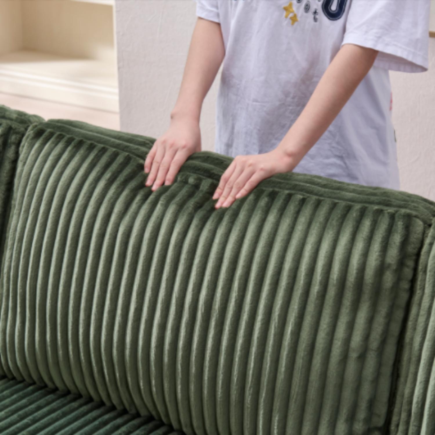 Convertible Sectional Sofa, Sleeper Oversized Living Room Lounge