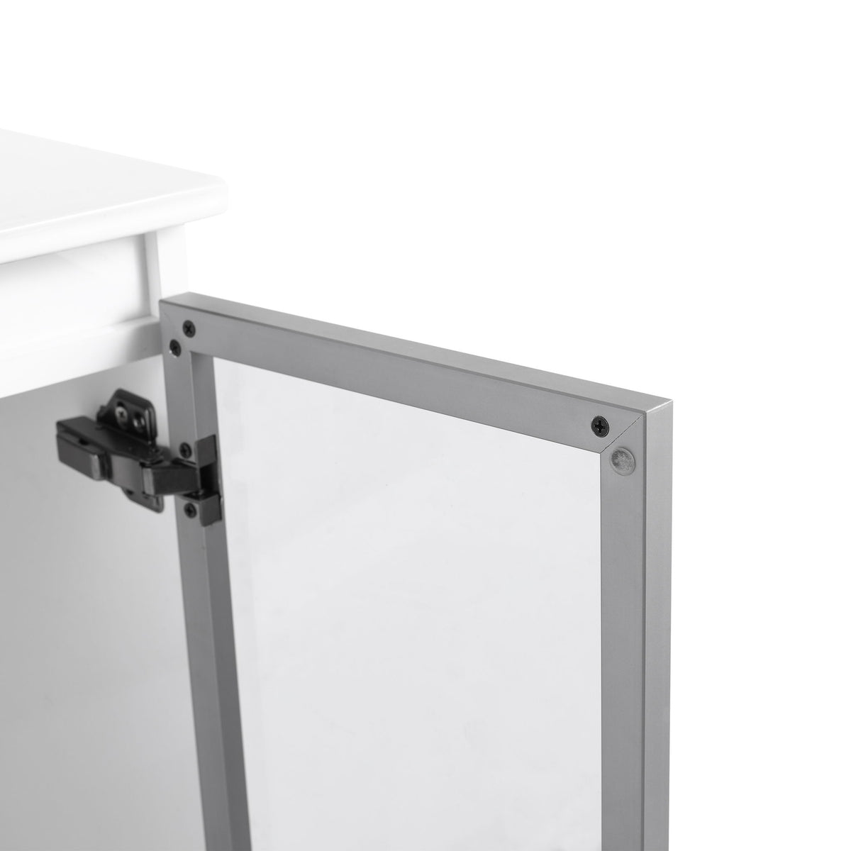 Wall Mounted Bathroom Vanity With Sink, 2 Soft Close Doors, Cabinet & Half Door