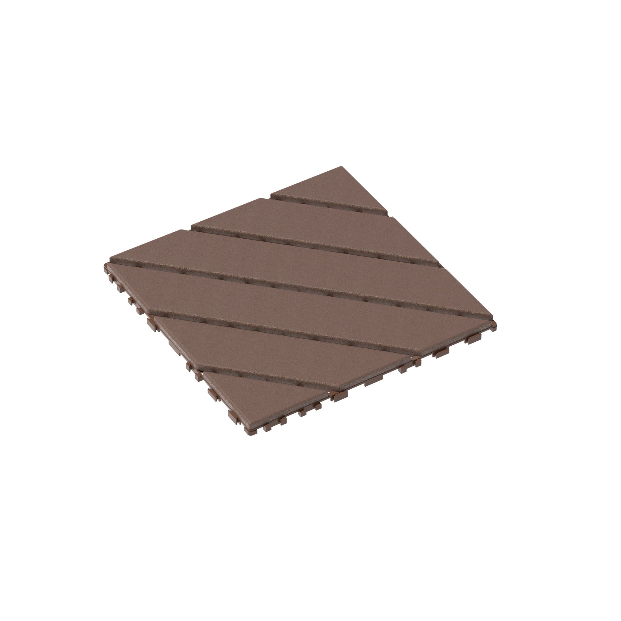 Interlocking Deck Waterproof Outdoor Patio Tiles (Set of 44) - Brown