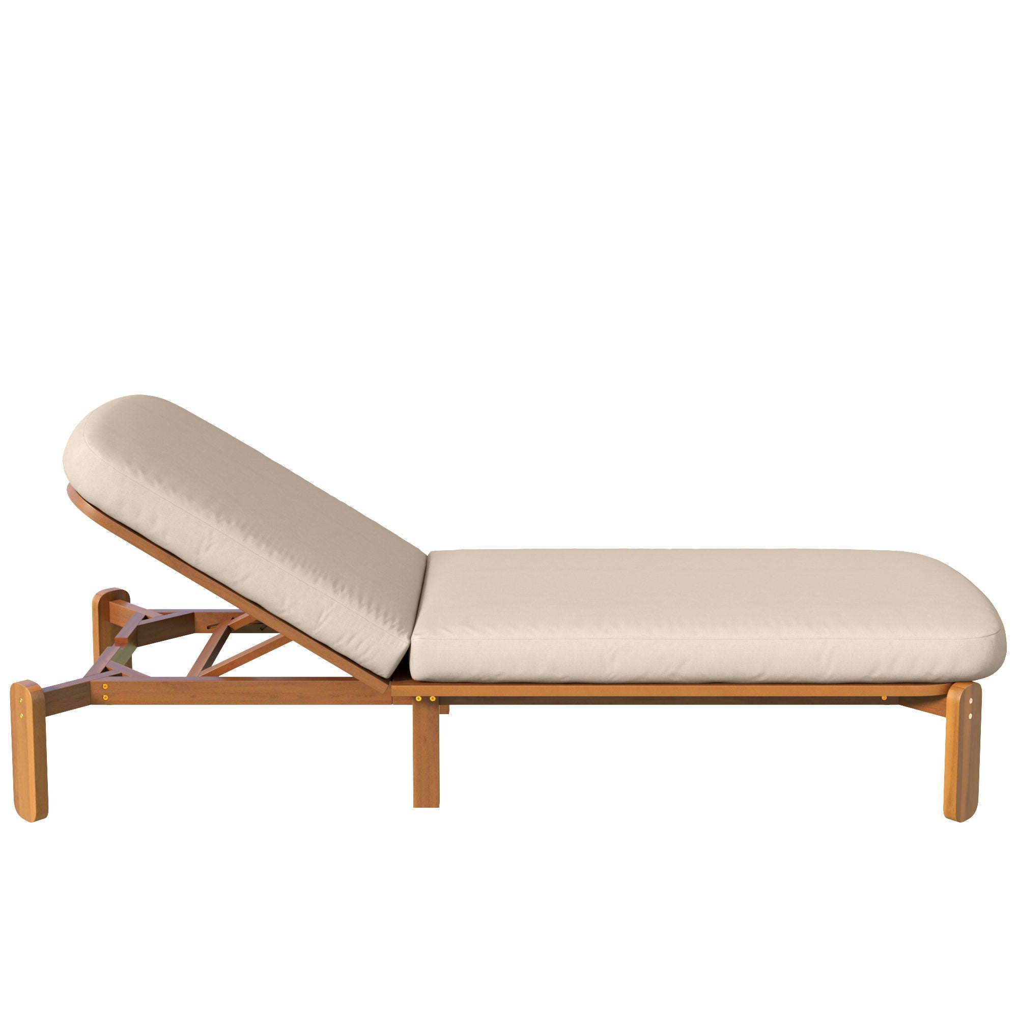 Outdoor Chaise Lounge With Adjustable Backrest