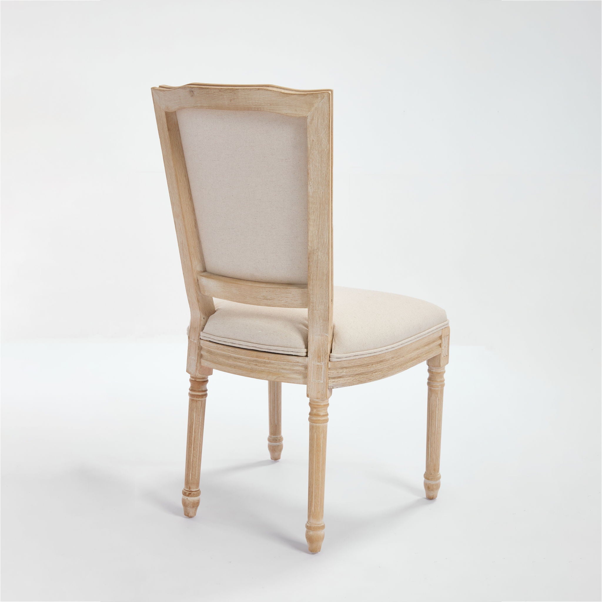 Dining Chairs Upholstered With T - Shaped Back (Set of 2) - Beige