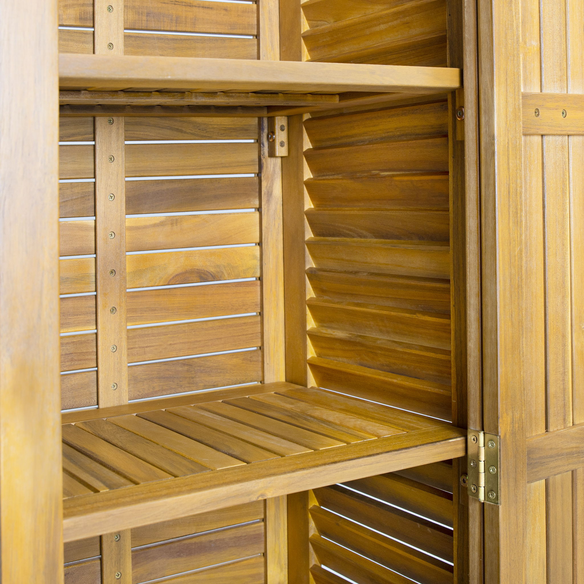 Whitney - Acacia Wood Cabinet For Indoor And Outdoor Storage - Teak