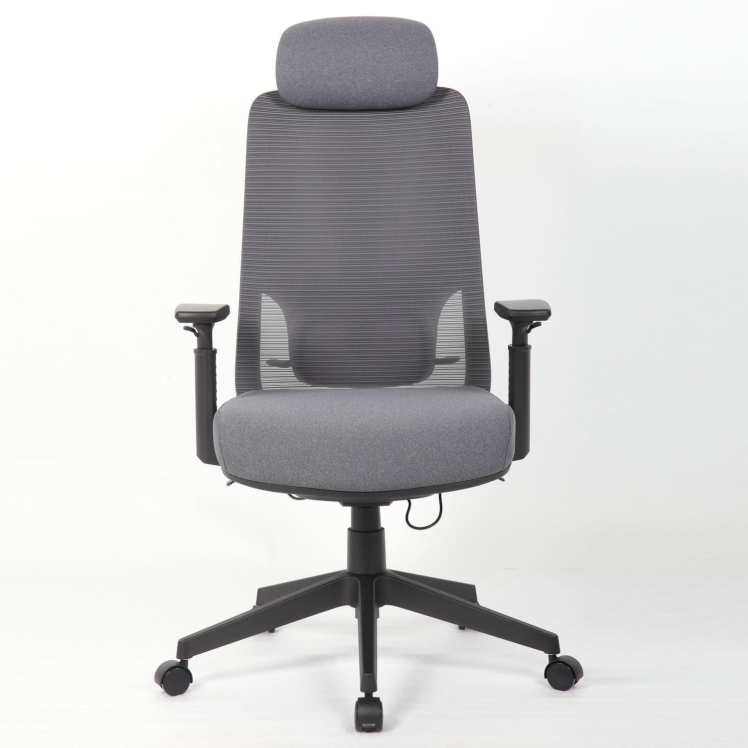 High Back Breathable Ergonomic Office Chair With Adjustable Headrest & 5D Armrest, Height Adjustable Swivel - Antique Gray