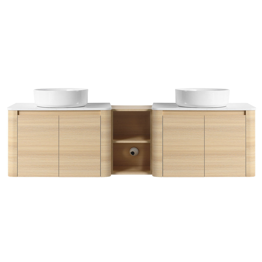 Mounted Bathroom Vanity With Art Sink, 1 Storage Shelf, Soft Close Door