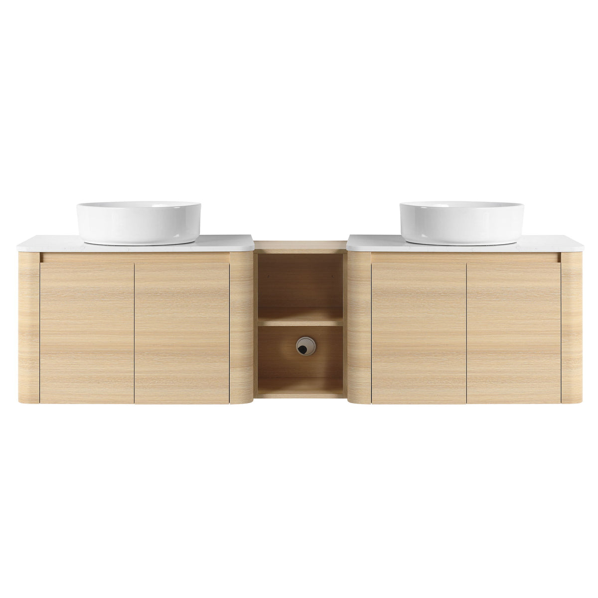 Mounted Bathroom Vanity With Art Sink, 1 Storage Shelf, Soft Close Door