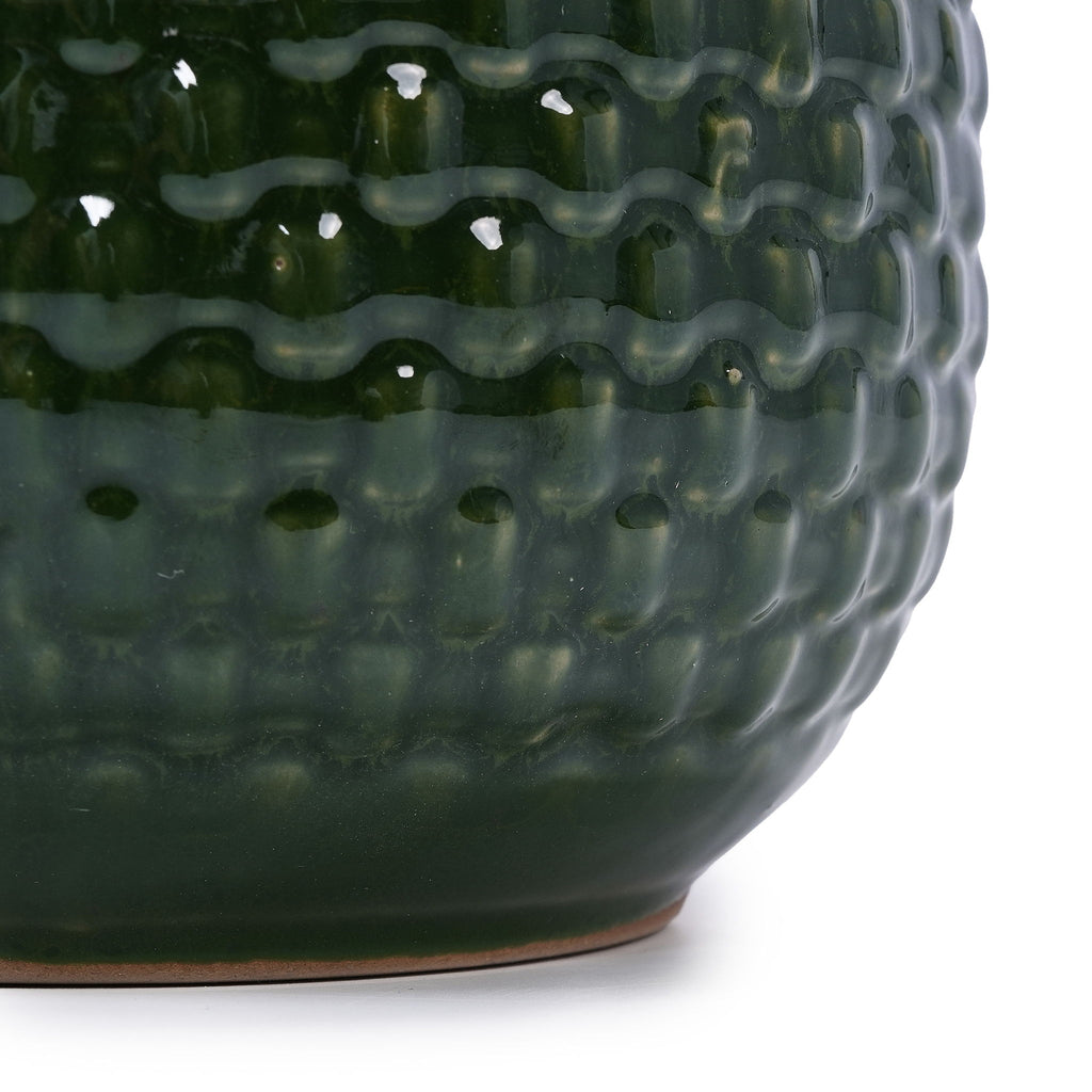 3 Pieces Flowerpot, Planter For Patio, Garden Or Windowsills - Dark Green