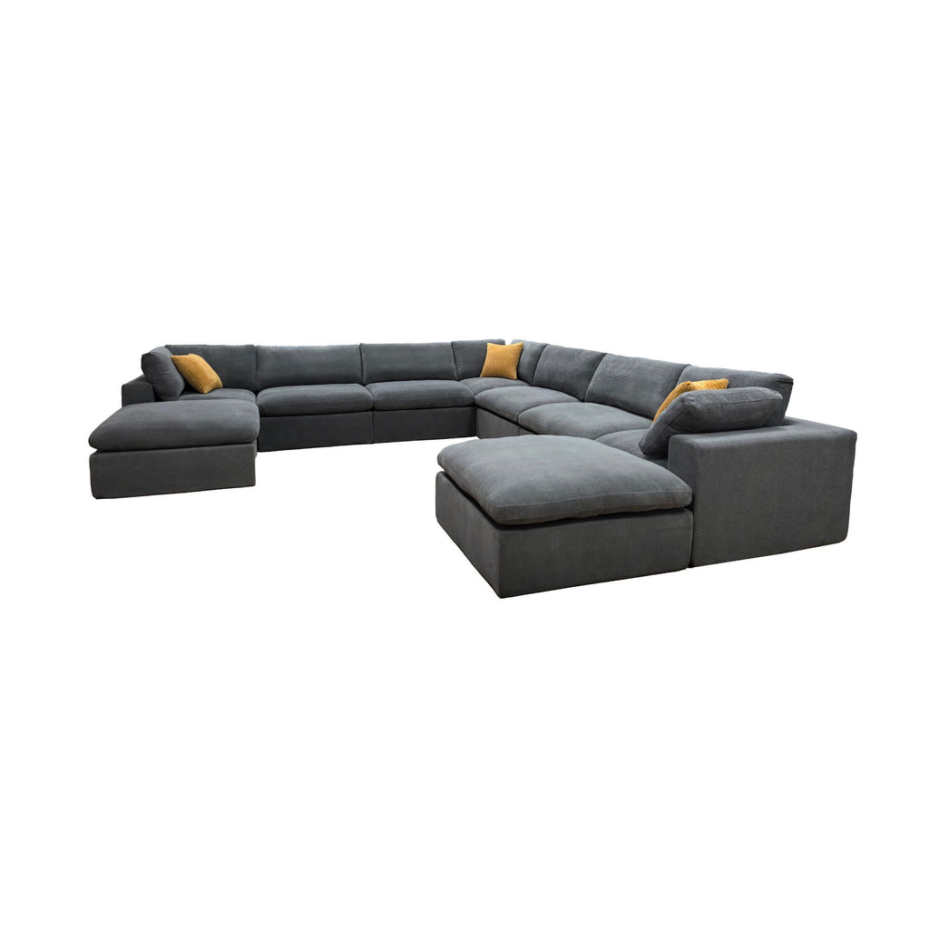 Custom Configuration Modular Sectional & Toss Pillows