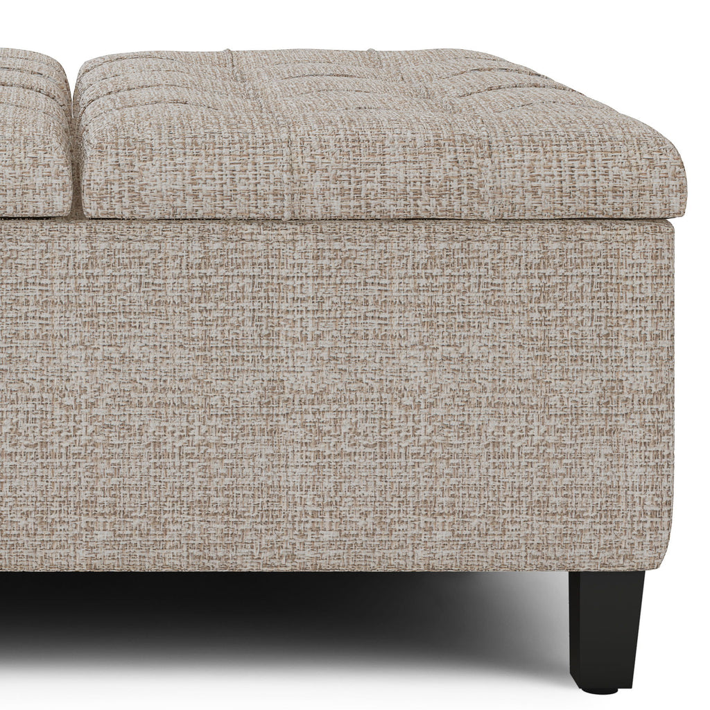 Harrison - Coffee Table Storage Ottoman - Silver