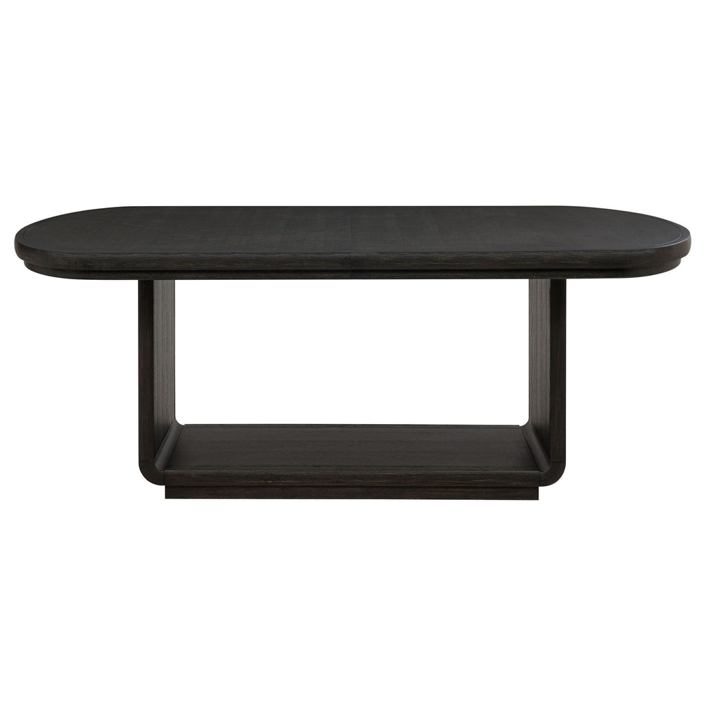 Bangor - Extension Dining Table With Pedestal Base - Black