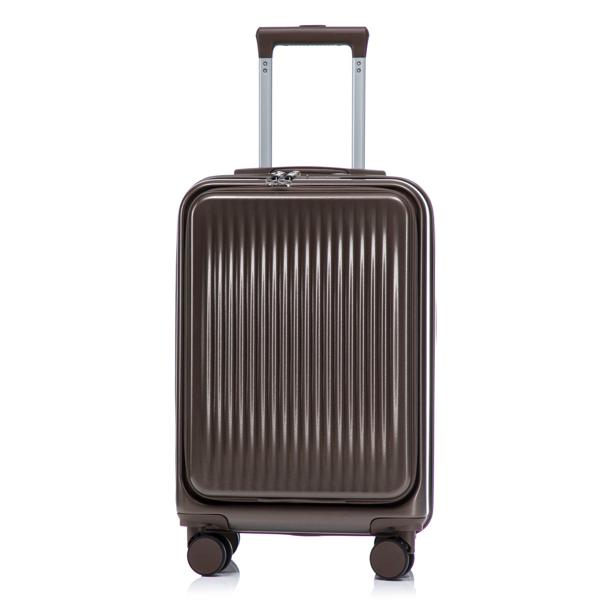 Luggage Set With Cosmetic Case, Combination Lock, Front Opening Design