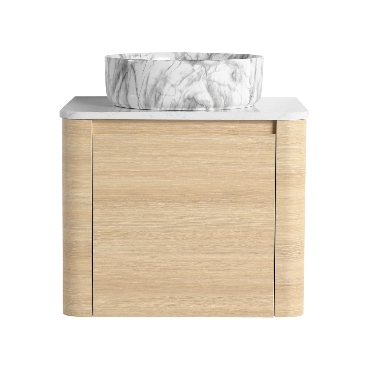 Mounted Bathroom Vanity & Art Sink & 2 Soft Close Doors