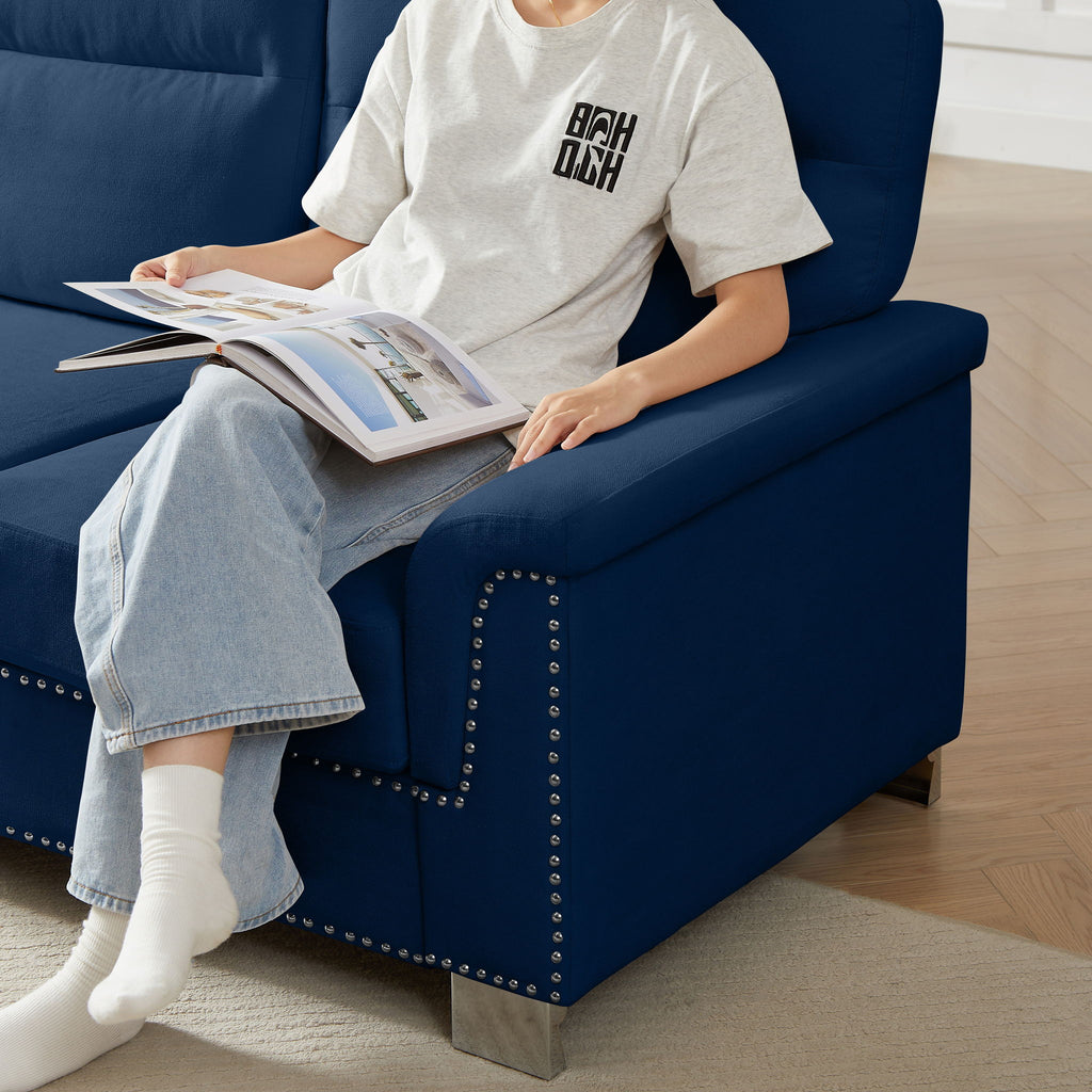 3 Seater Elegant Stationary Sofa