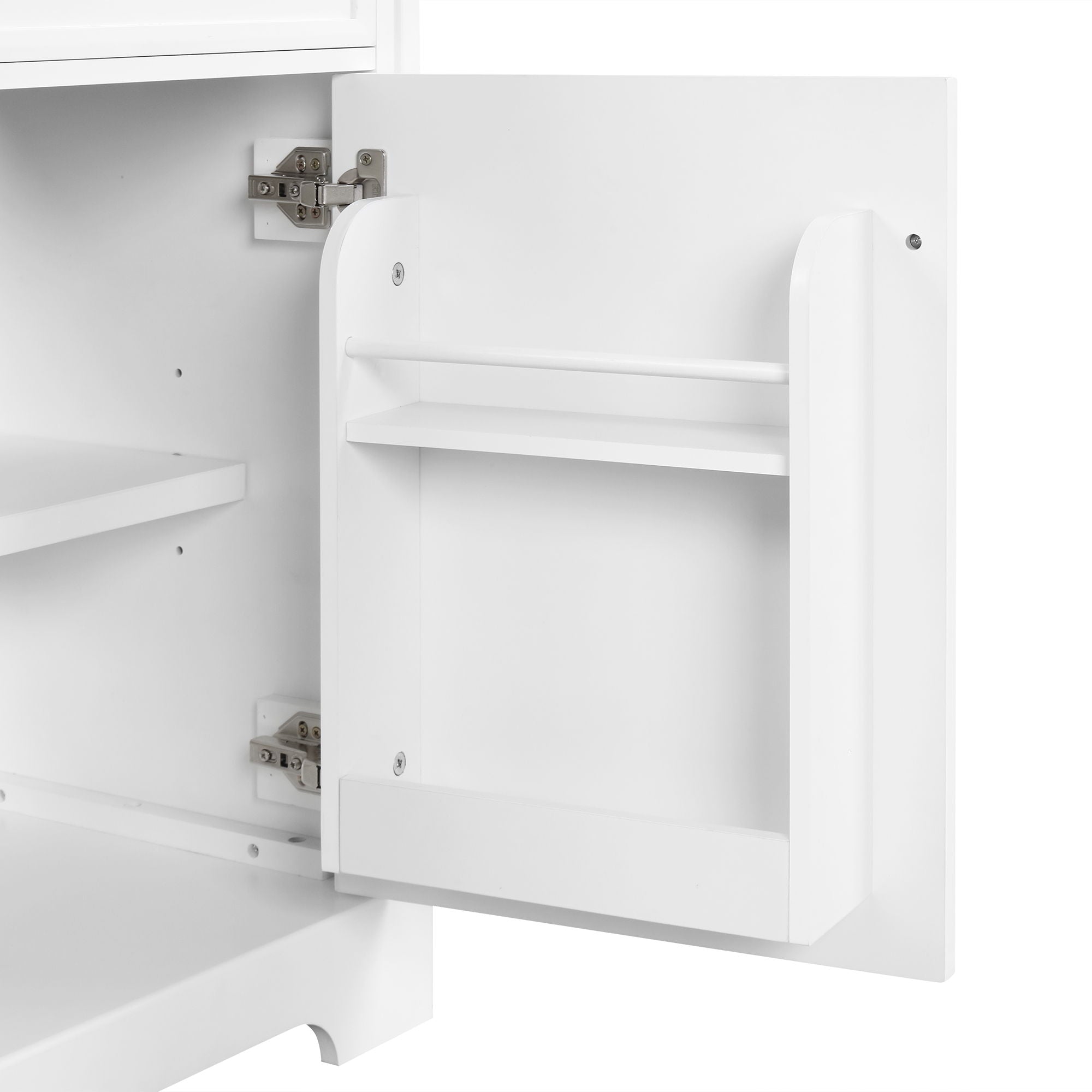 20" Bathroom Vanity With Sink, Soft Closing Cabinet Door, Adjustable Shelf & Storage Rack - White